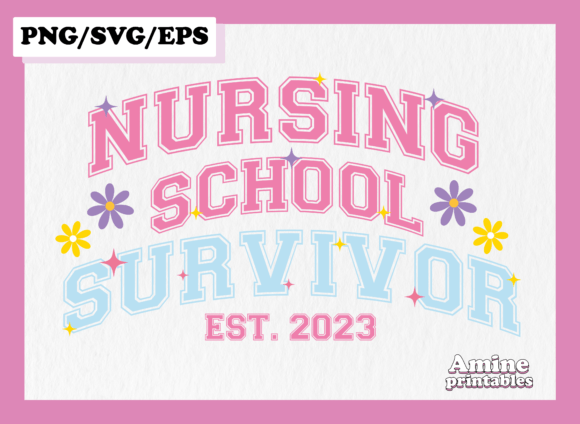 Nursing School 2023 Retro Nurse SVG: Graphics for Crafts
