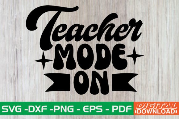 Retro Graphics for Crafts: Teacher Mode SVG