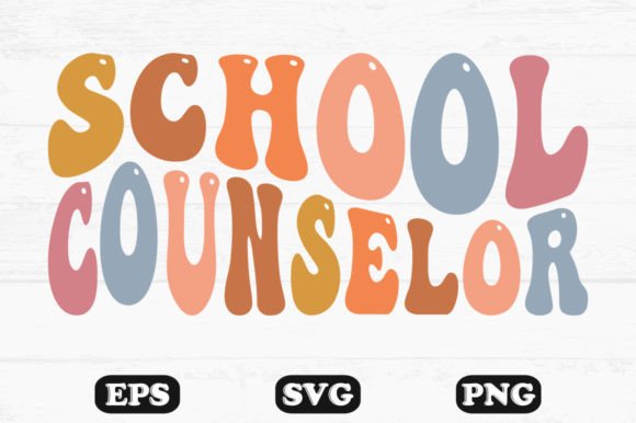 Retro School Counselor Graphics for Crafts