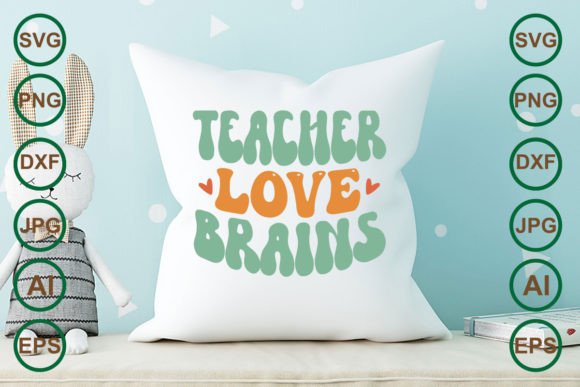 Retro Teacher Graphics for Crafts