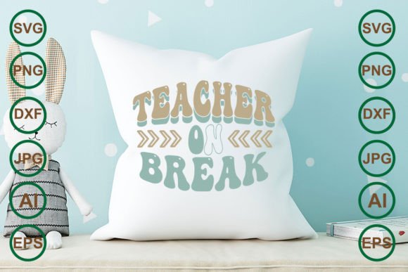 Retro Teacher Graphics for Crafts & Branding