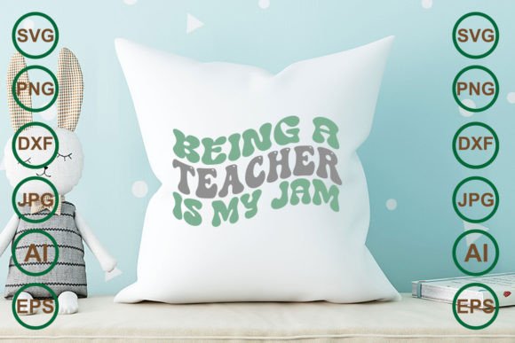 Retro Teacher SVG for Crafts & Graphics