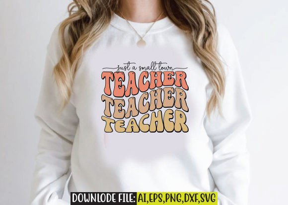 Small Town Teacher Graphics for Crafts