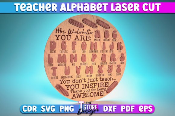 Teacher Alphabet SVG: Graphics for Crafts