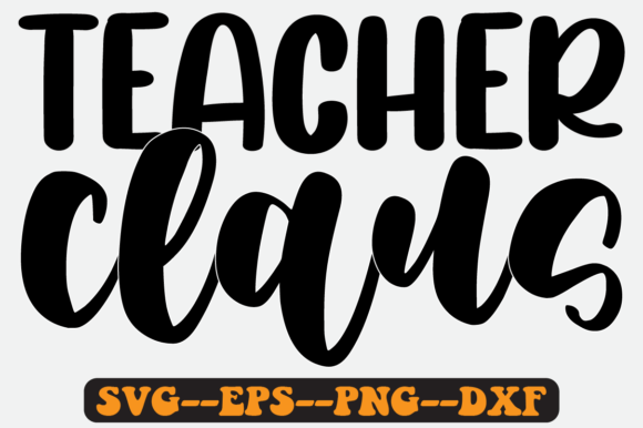 Teacher Claus Retro Graphics for Crafts