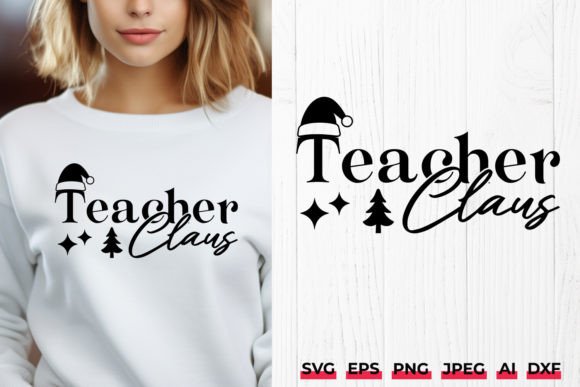 Teacher Claus SVG: Modern Graphics for Crafts