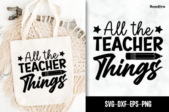 Teacher Tote SVG: Graphics for Crafts